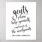 Gents Wedding Bad Basket 8x10 Zeichen Poster (Vorne)