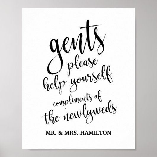 Gents Wedding Bad Basket 8x10 Zeichen Poster (Vorne)