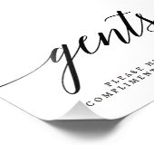 Gents Wedding Bad Sign EDITABLE FARBE MSC Fotodruck (Ecke)