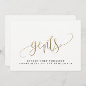 Gents Wedding Bad Sign - Schöne Kalligrafie (Vorne/Hinten)