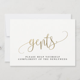 Gents Wedding Bad Sign - Schöne Kalligrafie