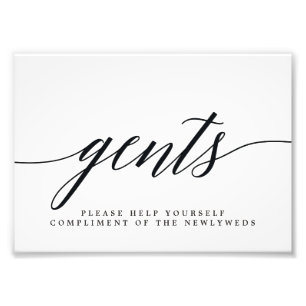 Gents Wedding Bad Sign Wählen Sie Ihre Größe Fotodruck