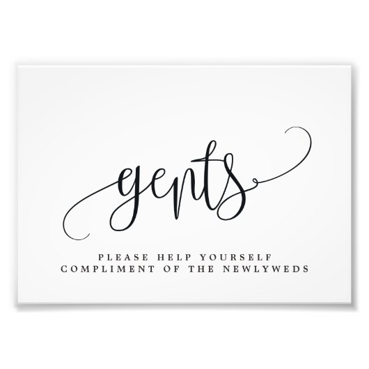 Gents Wedding Bad Sign Wählen Sie Ihre Größe Fotodruck (Vorne)