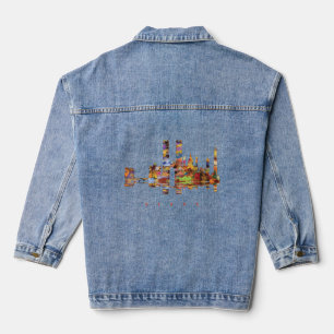 Genua Farbige Silhouette Jeansjacke