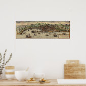 Genua Italien ca. 1560 Poster (Küche)