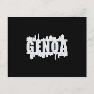 Genua Italien City Skyline Cityscape Funny Gift Postkarte