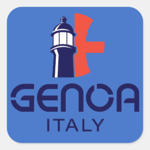 Genua Italien Europa Quadratischer Aufkleber