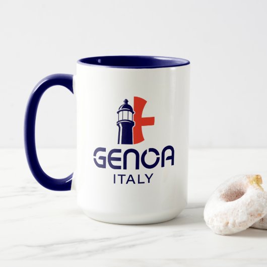 Genua Italien Europa Tasse (Mit Donut)