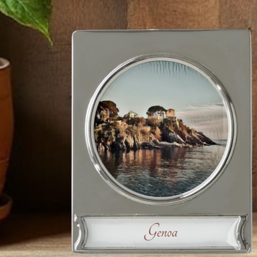 Genua, Italien Marina Reisen Kunst, Dichtung und M Banner-Ornament Silber