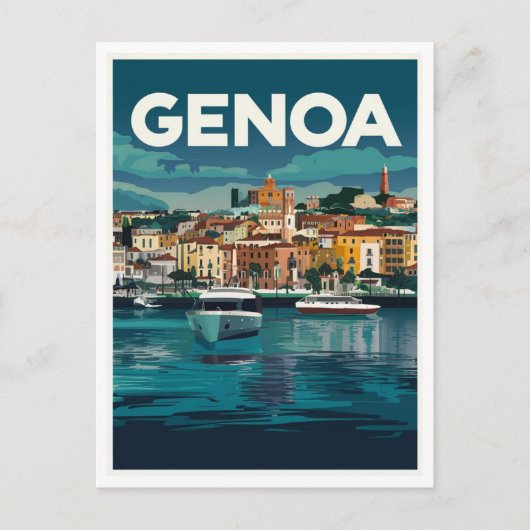 Genua Italien Postkarte (Vorderseite)