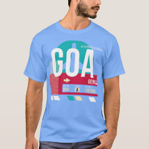 Genua Italy GOA Airport Code Gepäckmarke T-Shirt