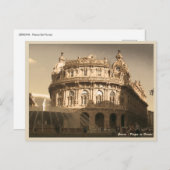 Genua - Piazza de Ferrari Postkarte (Vorne/Hinten)
