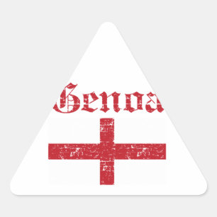 Genua-Stadtentwürfe Dreieckiger Aufkleber