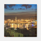 Genua und der Hafen am Abend Magnet (Vorne)