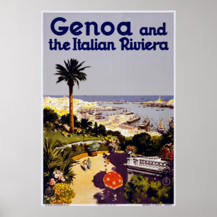Genua und die italienische Rivera Poster