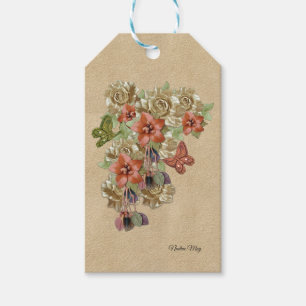 Genuale Leder- und Wildlederkunst Geschenkanhänger