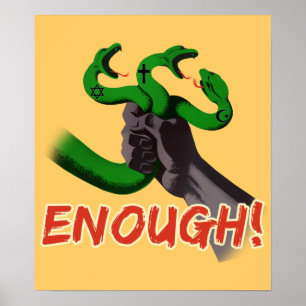 GENUG!! Atheistisches Poster! Poster
