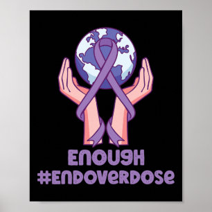 Genug Überdosierung Lila Ribbon-Opioid Überdosieru Poster