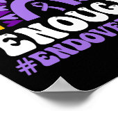 Genug Überdosierung Pruple Ribbon Opioid Überdosie Poster (Ecke)