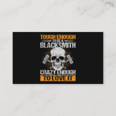 genug, um ein Schmied-Eisenarbeiter-Forger zu sein Visitenkarte (Rückseite)