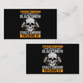 genug, um ein Schmied-Eisenarbeiter-Forger zu sein Visitenkarte (Vorne/Hinten)