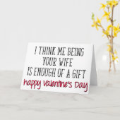 Genug von einem Geschenk, lustiger Mann Valentinst Karte (Gelbe Blume)