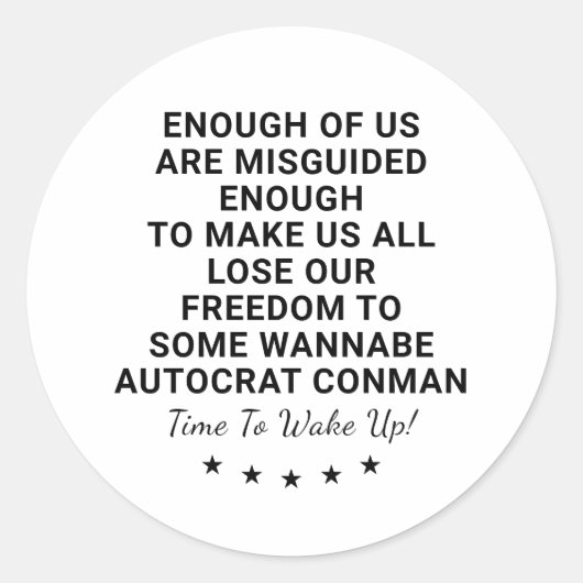 Genug von uns sind fehlgeleitet genug runder aufkleber (Vorderseite)