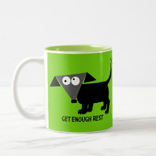 Genüge Erholung. Rego Bertos Tipps für das Leben Zweifarbige Tasse