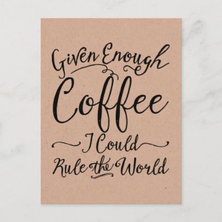 Genügend Kaffeekarten Postkarte