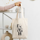 Genügend Minimalistische Schriftzeichen Tragetasche