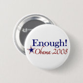 Genügend Obama 2008 (Lippenstift auf einem Button (Vorne & Hinten)
