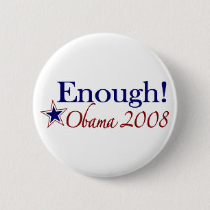 Genügend Obama 2008 (Lippenstift auf einem Button