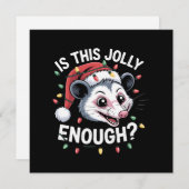 Genügt das? Christmas Opossum Sarcastic Feiertagskarte (Vorne/Hinten)