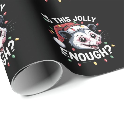 Genügt das? Christmas Opossum Sarcastic Geschenkpapier (Rolleneckpunkt)