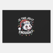 Genügt das? Christmas Opossum Sarcastic Geschenkpapier Set (Vorderseite)