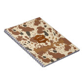 Genuine 100% Latte | Cowhide Coffee Aesthetic Notizblock (Rechte Seite)