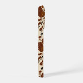 Genuine 100% Latte Cowhide Pattern | Neutral  iPhone Hülle (Rechte Seite)