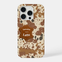 Genuine 100% Latte Mug | Cowhide Coffee Aesthetic iPhone 15 Pro Hülle