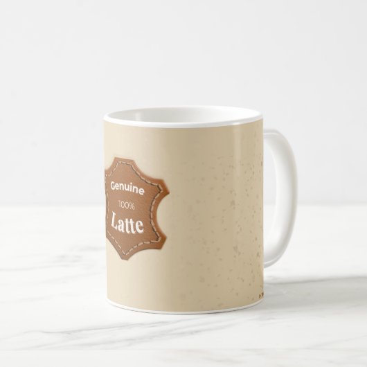 Genuine 100% Latte Neutral Pattern Mug Kaffeetasse (VorderseiteRechts)