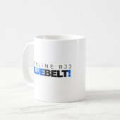 Genuine BJJ Blue Belt (Brasilianischer Jiu Jitsu) Kaffeetasse (Vorderseite Links)