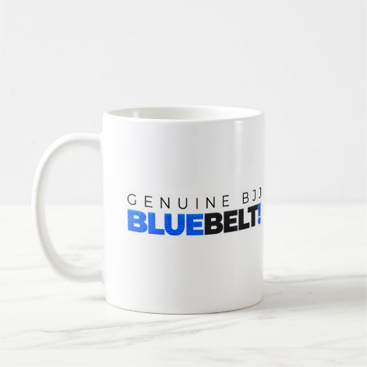 Genuine BJJ Blue Belt (Brasilianischer Jiu Jitsu) Kaffeetasse (Links)
