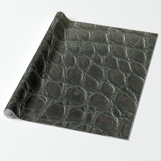 Genuine black alligator leather texture, close up  geschenkpapier (Ungerollt)