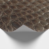 Genuine brown alligator leather, close up to show geschenkpapier (Ecke)