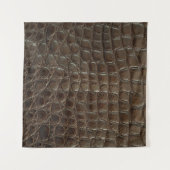 Genuine brown alligator leather, close up to show  wandteppich (Vorderseite (Horizontal))