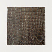 Genuine brown alligator leather, close up to show  wandteppich (Vorderseite)