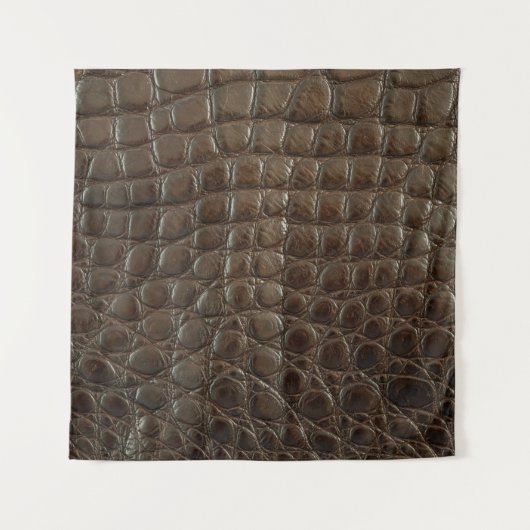 Genuine brown alligator leather, close up to show  wandteppich (Vorderseite)