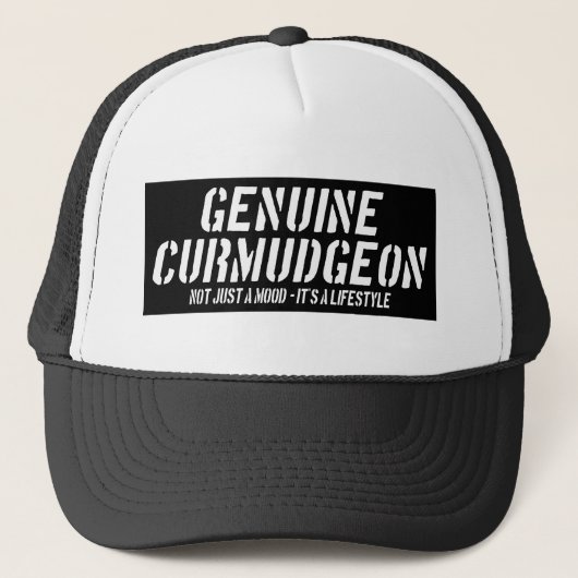 Genuine Curmudgeon Just A Mood It's A Lifestyle Truckerkappe (Vorderseite)