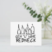 Genuine Gen*U*Wine Redneck Postkarte (Stehend Vorderseite)