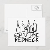 Genuine Gen*U*Wine Redneck Postkarte (Vorne/Hinten)