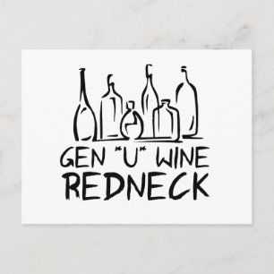 Genuine Gen*U*Wine Redneck Postkarte